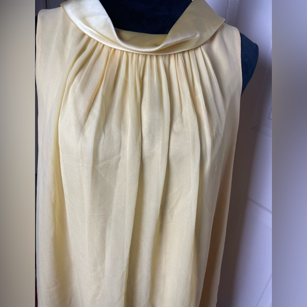 Maggy London 100% Silk Scoop Neck Sleeveless Midi Dress Size 12 - Picture 4 of 5